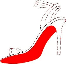 Louboutin - rauður skósóli